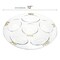 Smarty Had A Party 12" Clear with Gold Round Section Tray Disposable Plastic Seder Plates (24 Plates), 24PK 2668-CLG-CASE - alternate 2